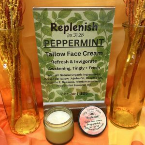 "replenish" tallow face cream peppermint